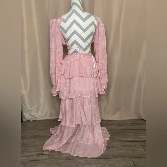 For Love and Lemons XS Chantal Long Sleeve Maxi Dress - Picture 7 of 15